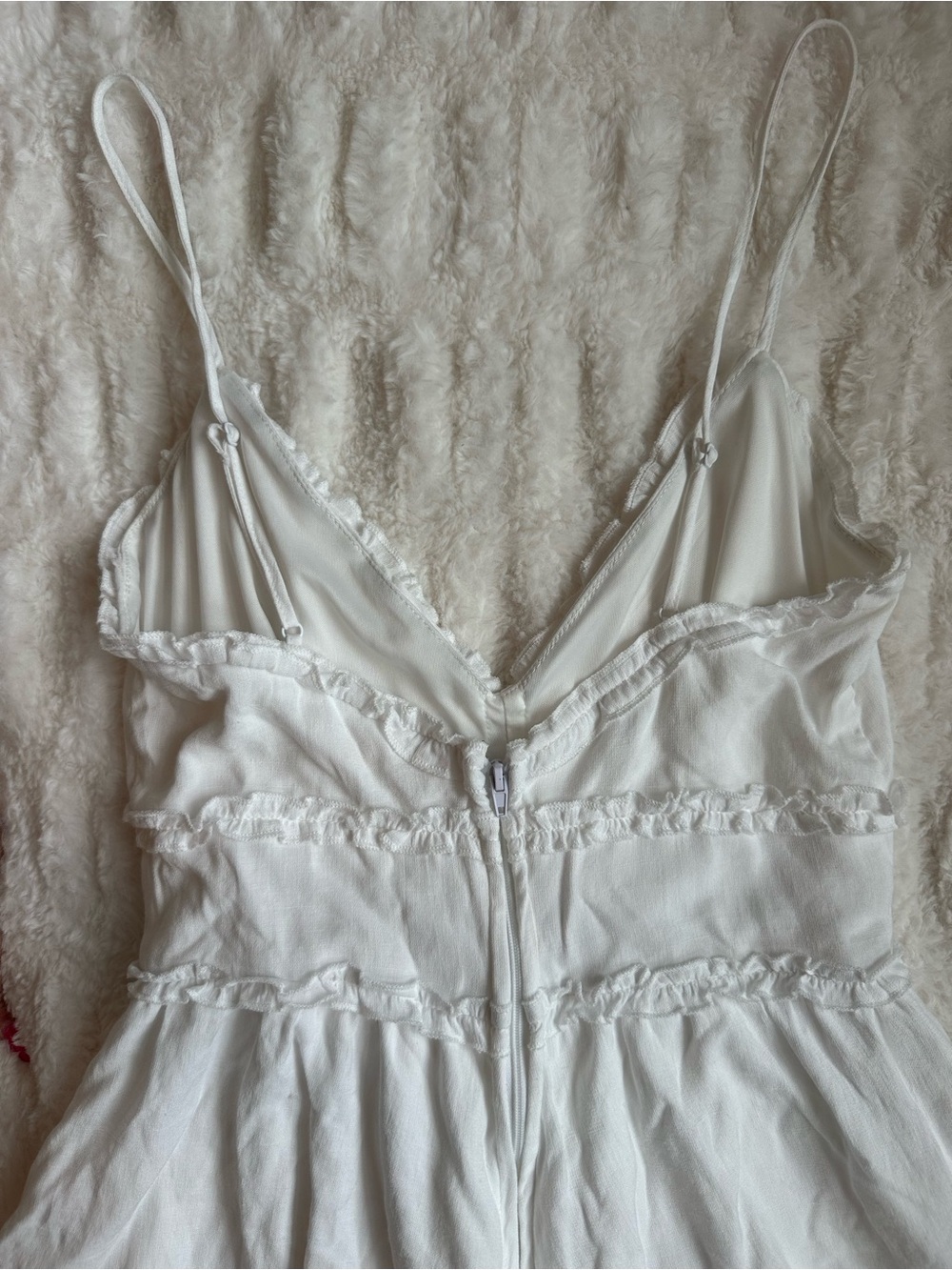 Boutique White Lace-Trim Romper Size S - Picture 7 of 7